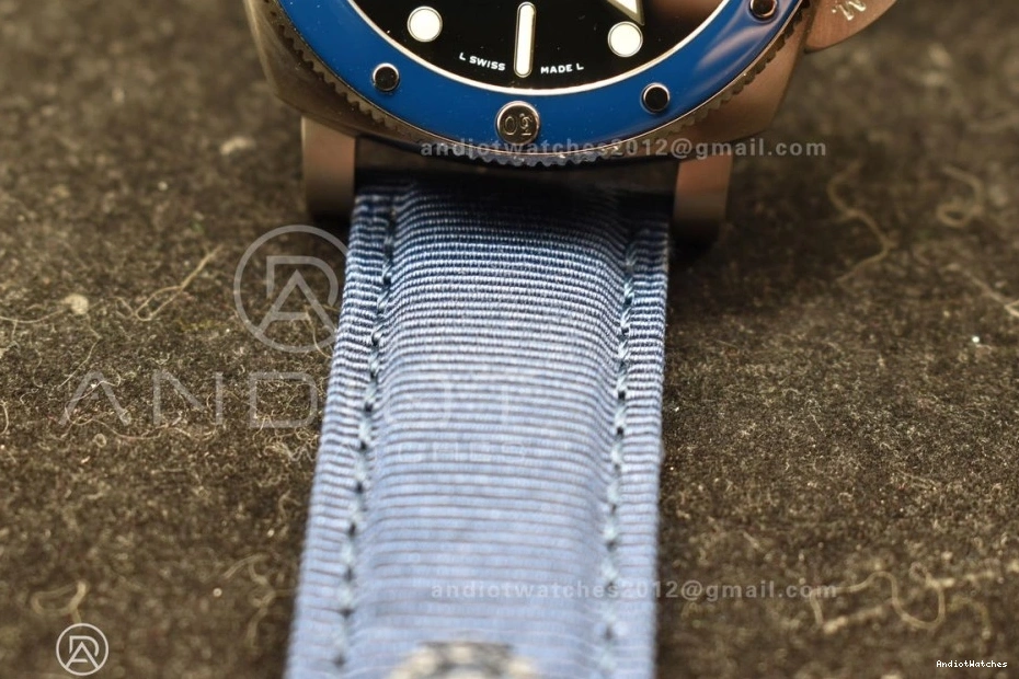 Edition Blue P Nylon Best 994 PAM1289 on Blue Supportive 1:1 Dial VSF Strap 0817